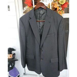 Brooks Brothers Mens Size 44L Dark Gray Sports Coat Blazer Wool